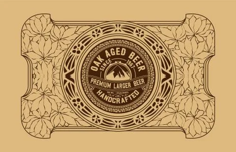Old beer label Stock Illustration