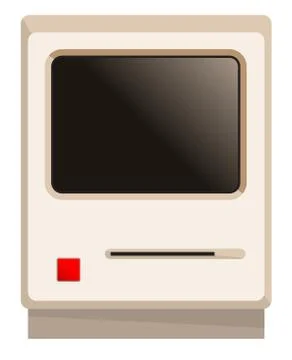 Old Beige Computer Stock Illustration