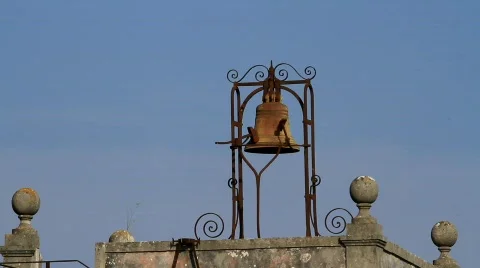 Old Belfry Close-Up Stock Footage