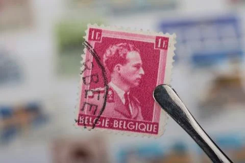 Old Belgian stamp Stock Photos