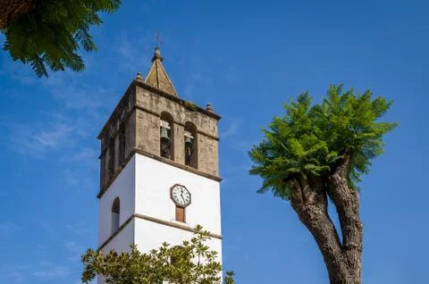 Old bell tower of Icod de los Vinos Stock Photos