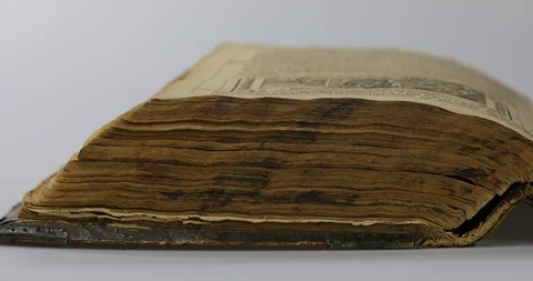 Old Bible from 1747 Stock Footage 103050821