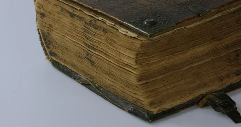 Old Bible from 1747 Stock Footage 103050843