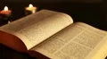Old bible in half-light HD Footage