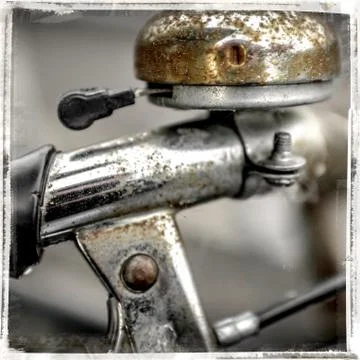 Old bicycle bell with rust Stock Photos