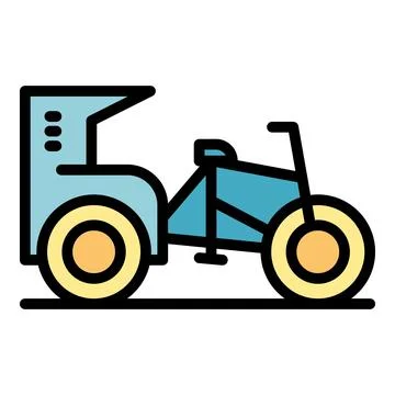 Old bicycle icon vector flat Stock Illustration
