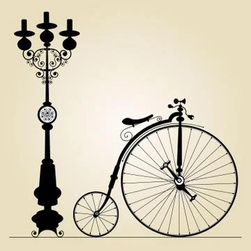 Old bicycle Stock Illustration