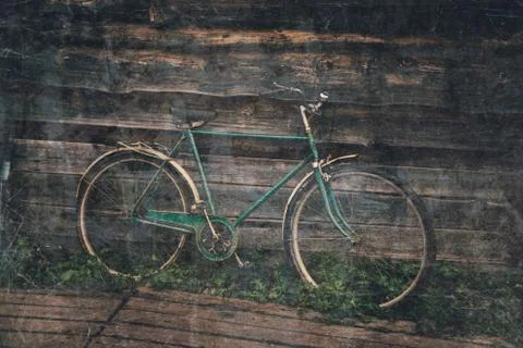 Old bicycle outdoor Stock Photos