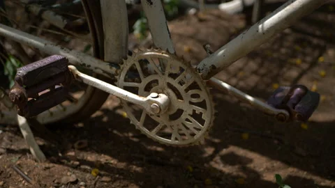 Old Bicycle Pedals Stock Footage 235919871