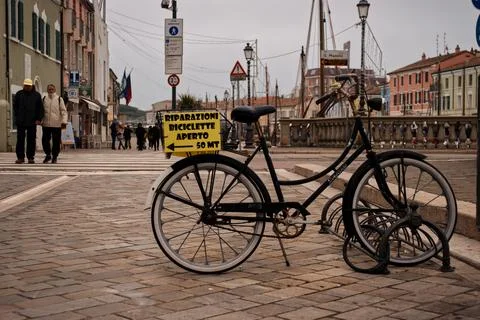 An old bicycle. Stock Photos