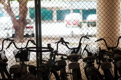 Old bicycle in soft light Stock Photos