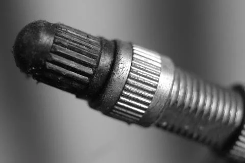 Old bicycle valve Foto stock