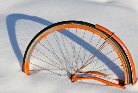 An old bicycle wheel Stock Photos