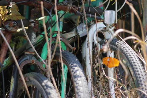 Old bicycles Stock Photos
