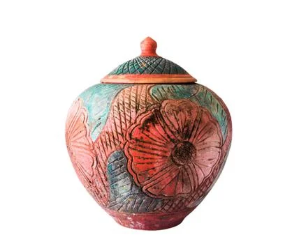 Old big earthen jar Foto stock