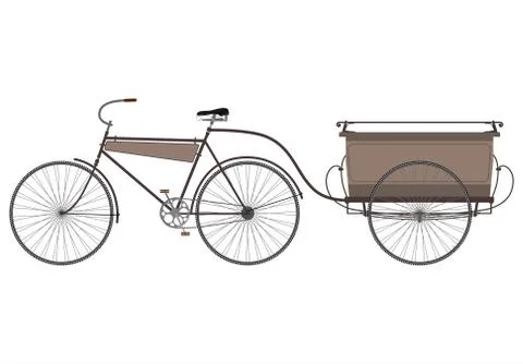 Old bike. Stock Illustration