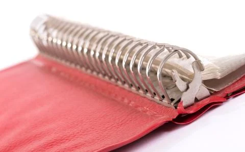 Old binder folder isolated Foto stock