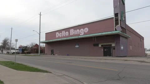 Old bingo hall closed due to COVID 19 pandemic lockdown Видео 152070776