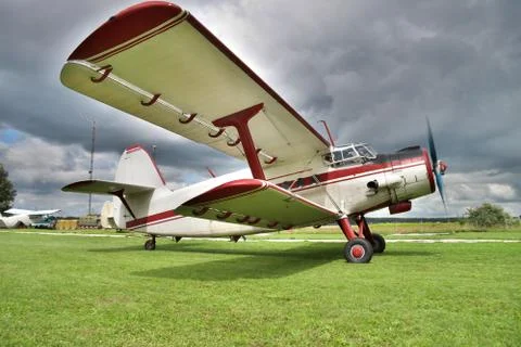 Old biplane Stock-Fotos
