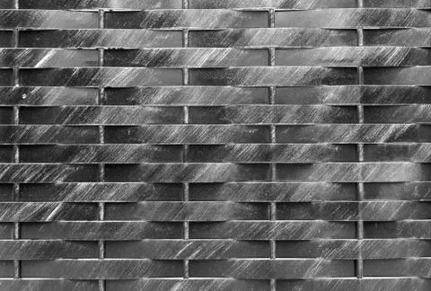 Old black and white metal wall background. Horisontal and vertical lines gat Stock Photos