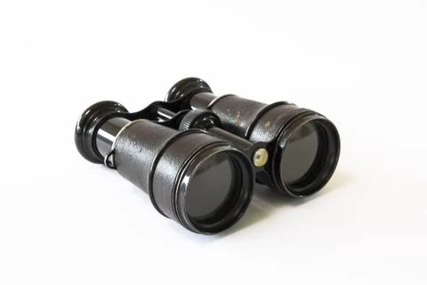 Old black binocular Stock Photos