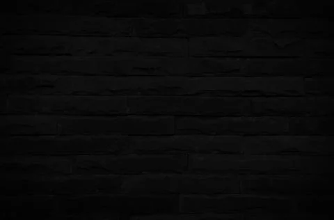 Old black brick wall texture for background with copy space for design. dark  Stock-Fotos