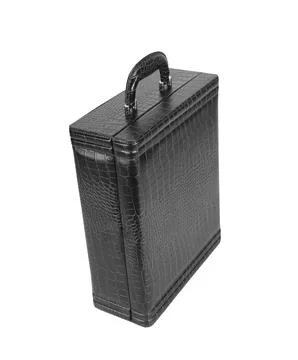 Old black briefcase Stock Photos