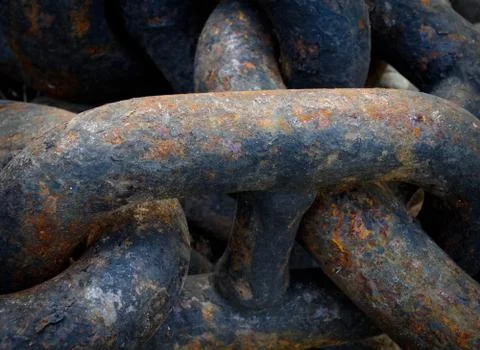 Old black chains Stock Photos