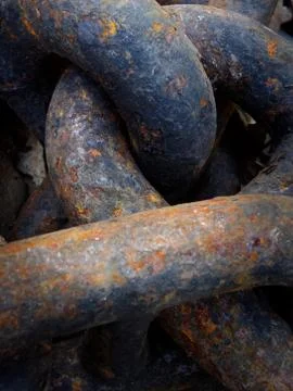 Old black chains Stock Photos