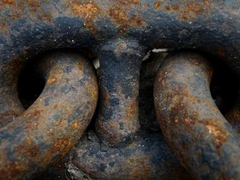 Old black chains Stock Photos