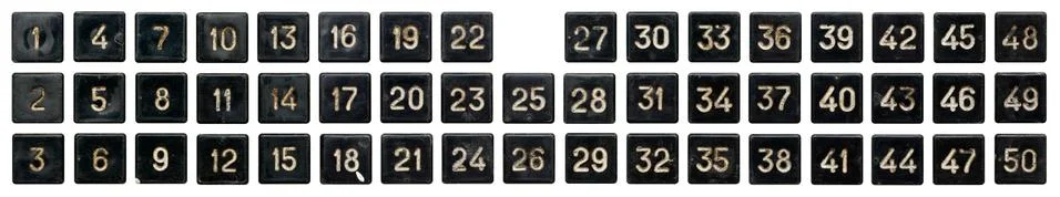 Old black numeric keypad Stock Illustration