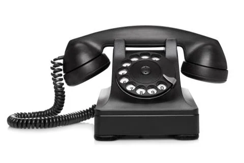 Old black phone Stock Photos