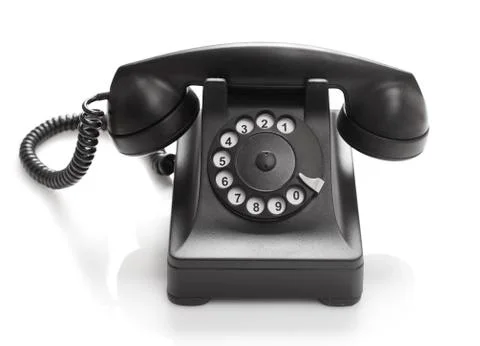 Old black phone Stock Photos