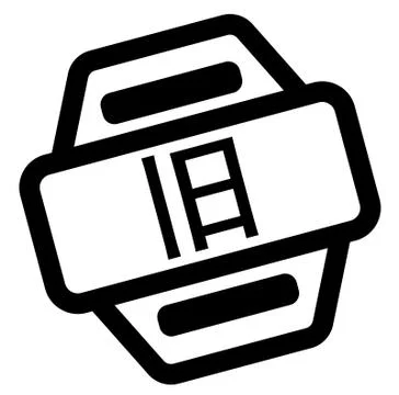 Old black stamp Stockillustratie