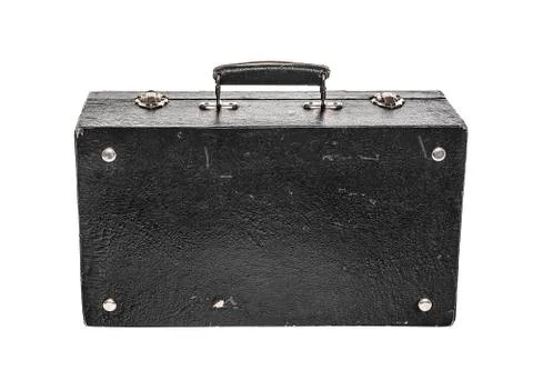 Old black suitcase. Stock Photos