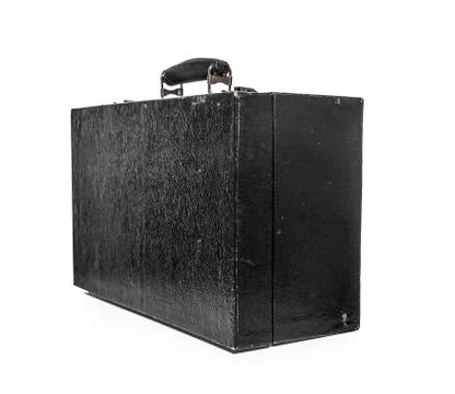 Old black suitcase. Stock Photos