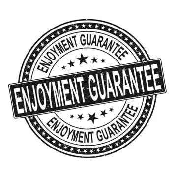 Old Black vector grunge stamp ENJOYENT GUARANTEE Stock Illustration