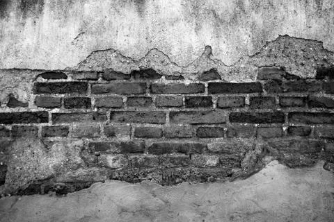 Old black wall background. Stock Photos