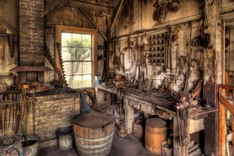 Old blacksmith shop Stock Photos