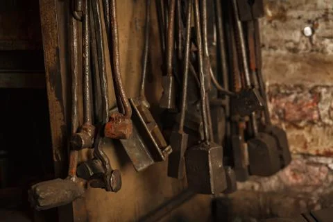 Old blacksmith tools Stock-Fotos