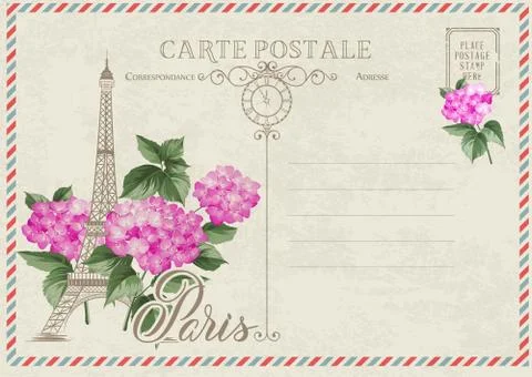 Old blank postcard. Stock-Illustration