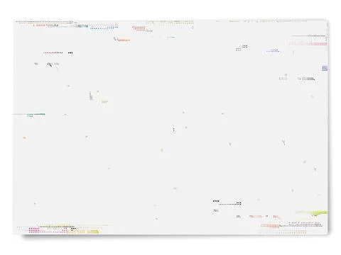 Old blank rectangular paper isolated with ink stains from risograph defect .. Stock Illustration