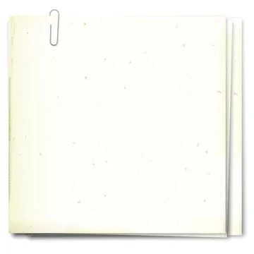 Old blank square papers with stains effect overlap and attached with paper .. Stock Illustration