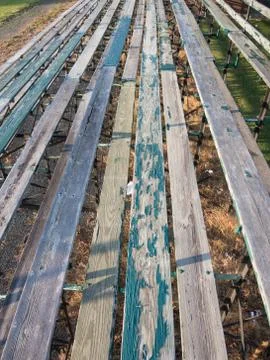 Old Bleacher Seats Stock Photos