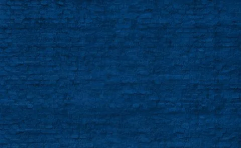 Old blue brick wall with a thick layer of paint Stock Photos