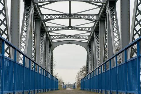 The old blue bridge Stock Photos