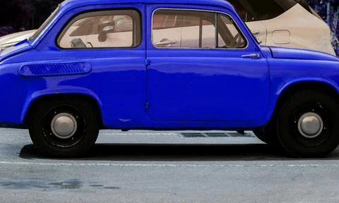 Old blue car Stock Photos