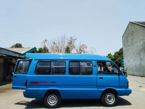 Old Blue Car Stock Photos