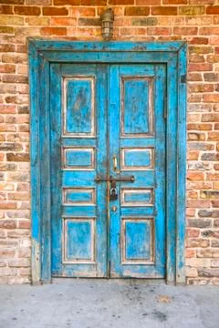 Old blue door Stock Photos
