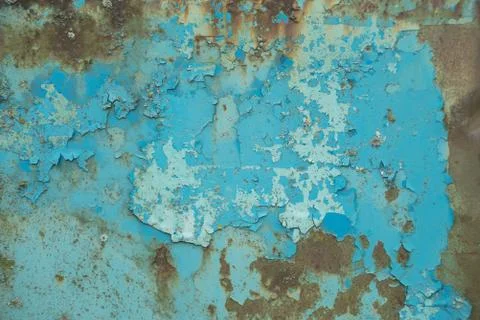 Old blue metal surface Stock Photos
